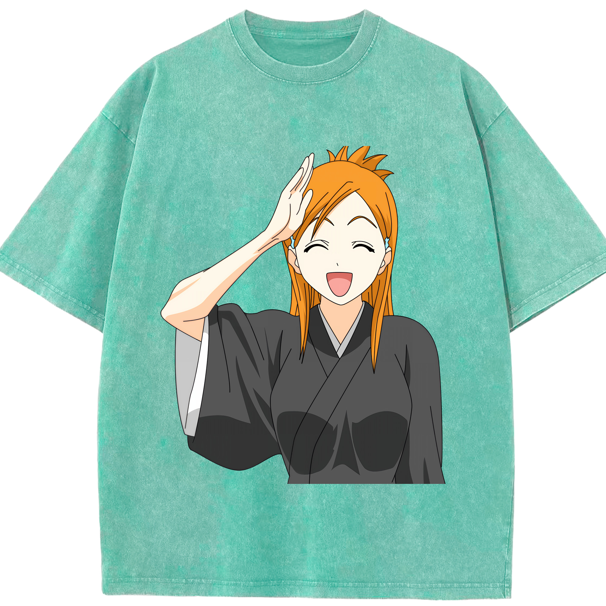 （画像用） ブリーチ 井上織姫（いのうえおりひめ） BLEACH Inoue Orihime 綿100% ヴィンテージ風 半袖Tシャツ（フロントプリント）